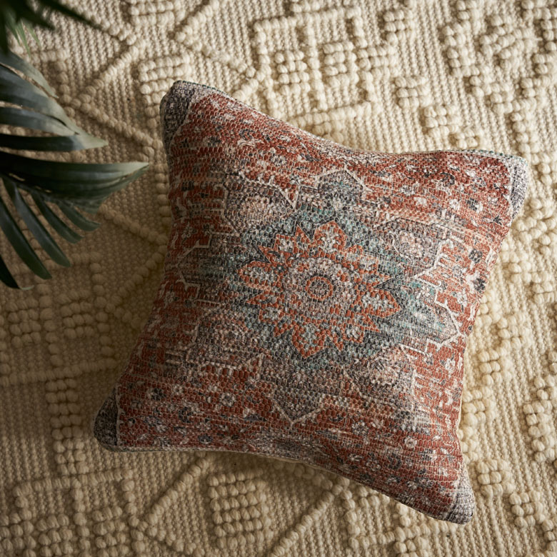 楽天市場】クッションカバー メダリオン柄 正方形 四角 約 W 45cm D