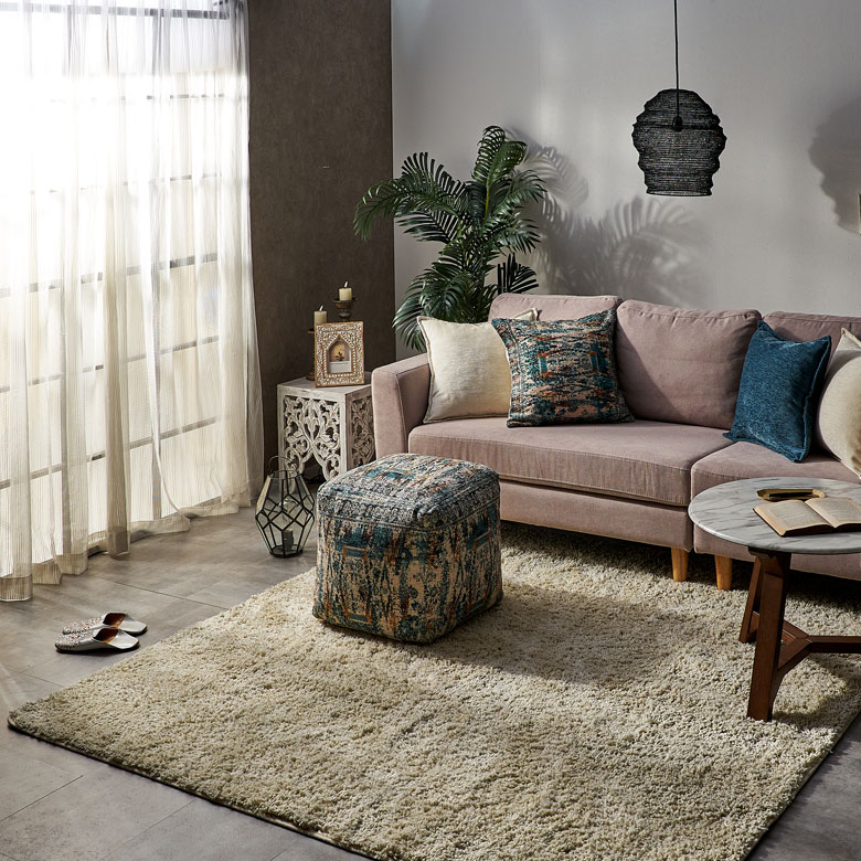 楽天市場】プフ クッション オットマン スツール オールドキリム風