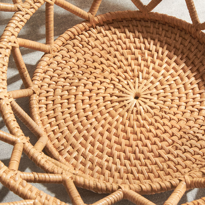楽天市場】【SALE期間限定10%OFF】 バスケット かご 円形 丸 ラタン 籐