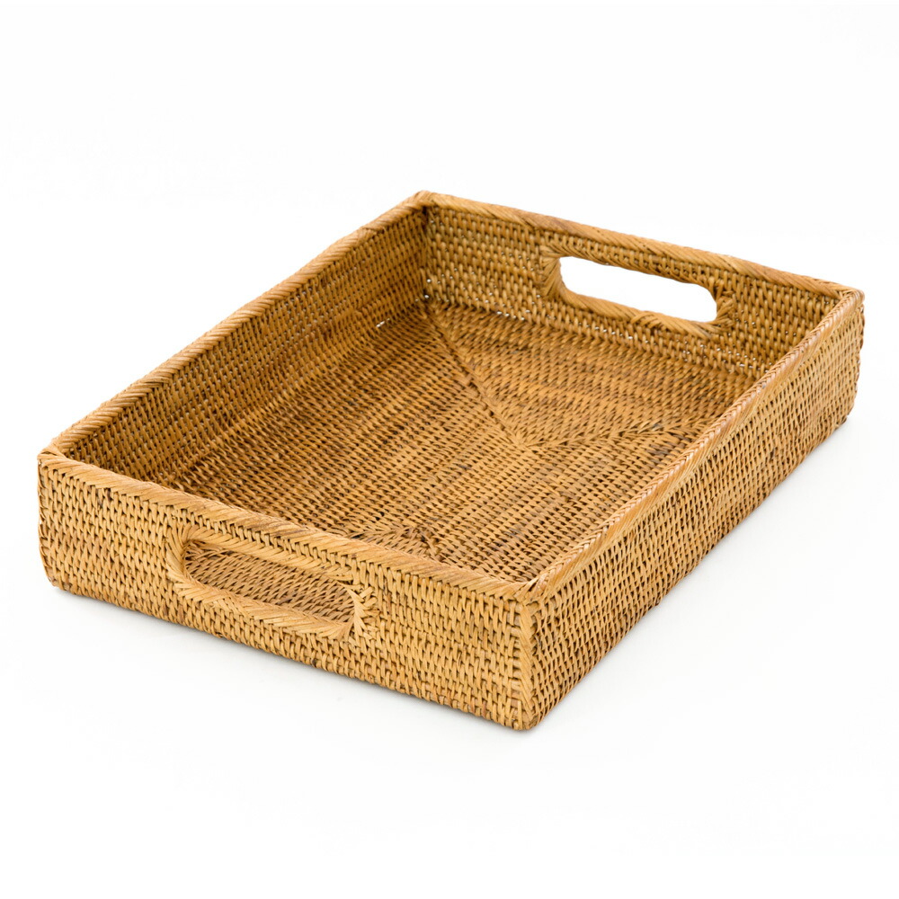 楽天市場】取っ手の付いたアタ製お盆トレーバスケット トレー トレイ