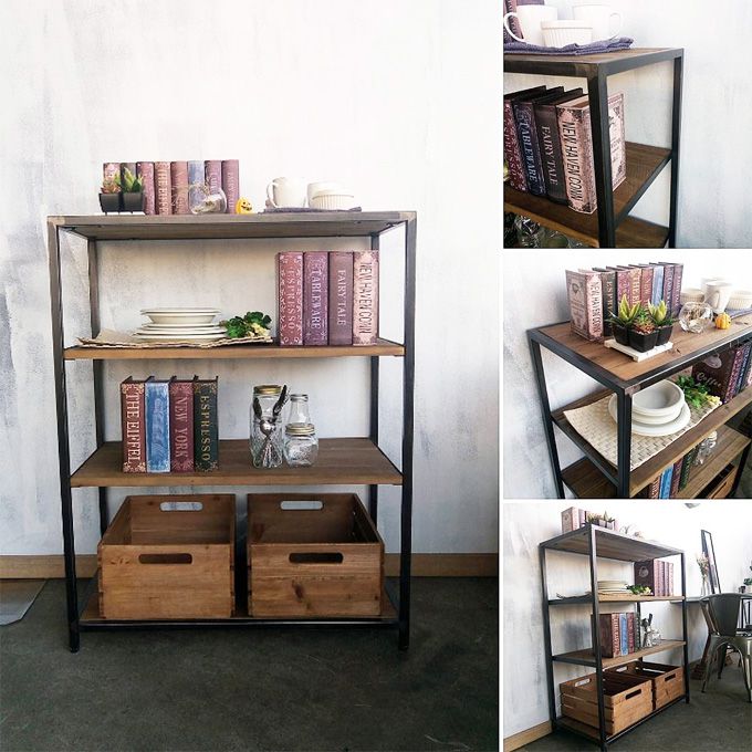 楽天市場】ラック シェルフ シンプル 本棚 飾り棚 ディスプレイ