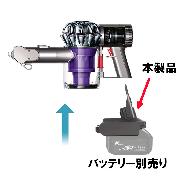 楽天市場】ダイソンV7、V8用アダプター マキタ18V用バッテリー
