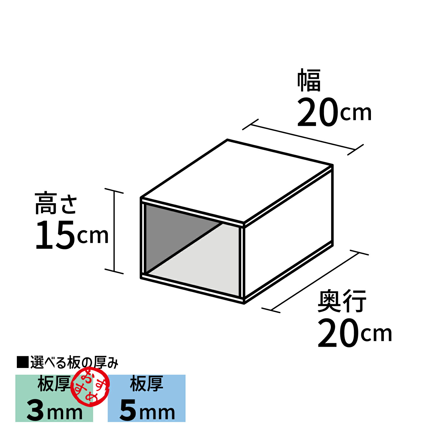 楽天市場】ロの字型ディスプレイ台 [size:高さ15cm×幅20cm×奥行20cm