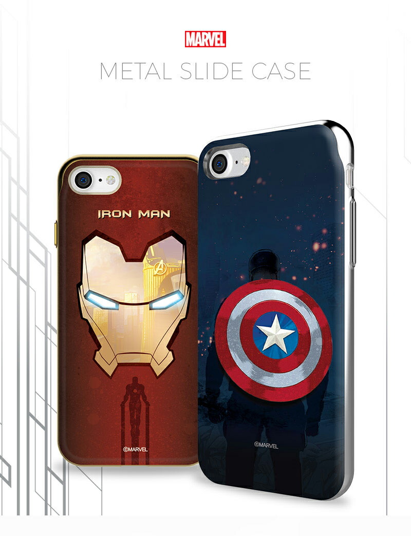 楽天市場】Marvel Metal Slide Case【送料無料】iPhoneケース マーベル