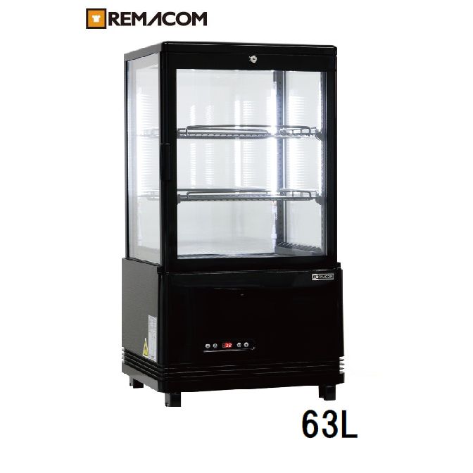 楽天市場】4面ガラス ドリンク冷蔵ショーケース 63L[R4G-63SLB