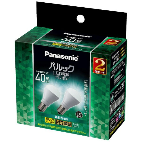 楽天市場】パナソニック led電球 e17 40wの通販