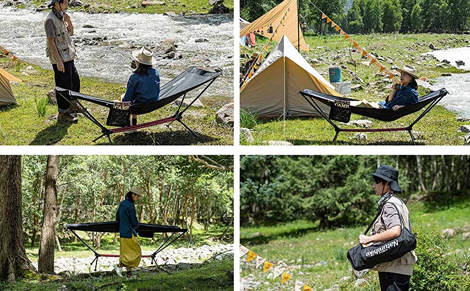 楽天市場】Naturehike 自立式 ハンモック キャンプ 携帯便利