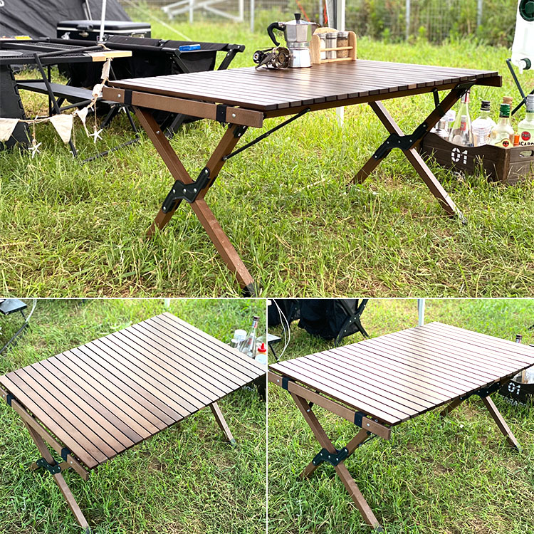 楽天市場】【アウトドア テーブル】ウッドトップ フォールディング