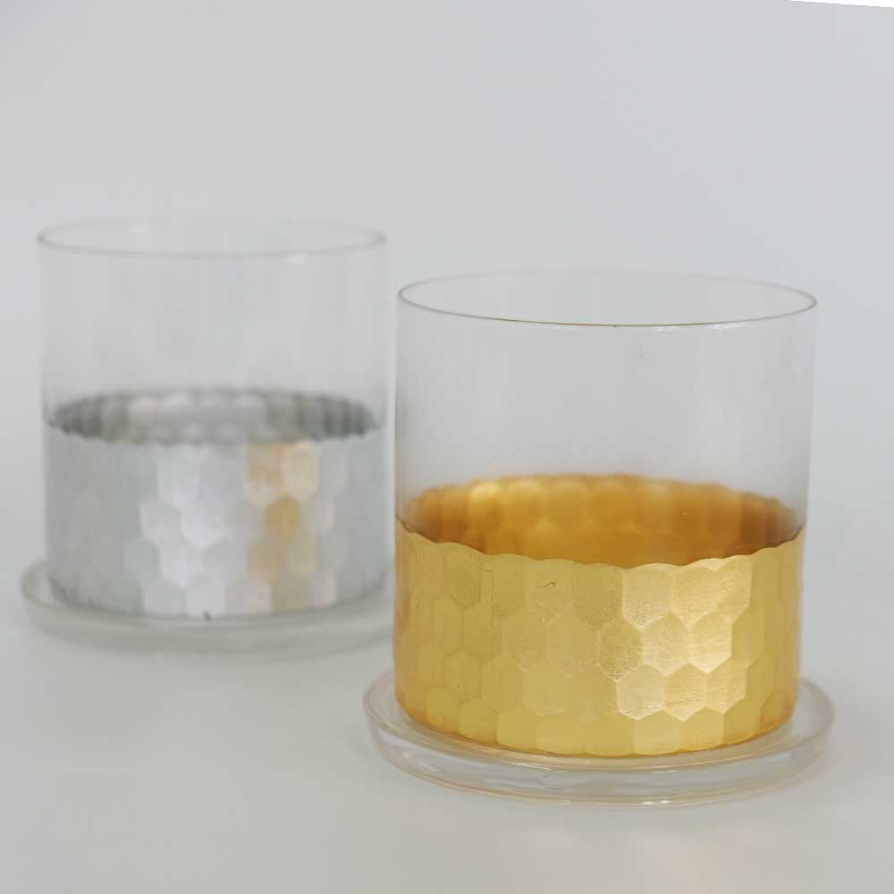 楽天市場】植木鉢 おしゃれ GOLD and SILVER CYLINDER 鉢 受皿付