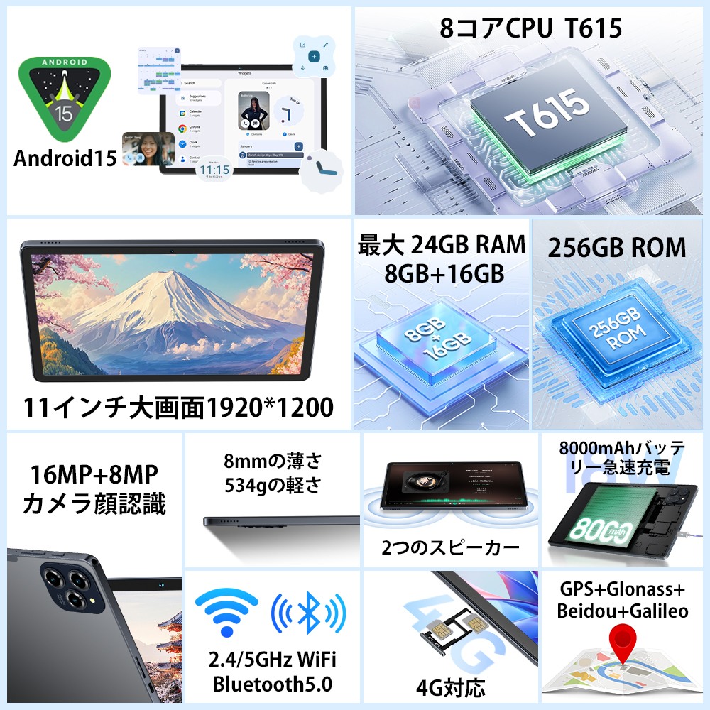 楽天市場】スーパーSALE限定☆Android15☆11インチ タブレット Android