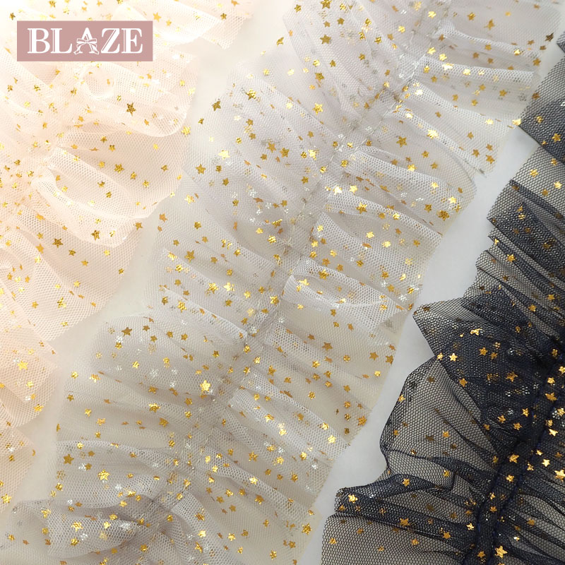 楽天市場】【50cmカット】チュール レース フリル ギャザー スター