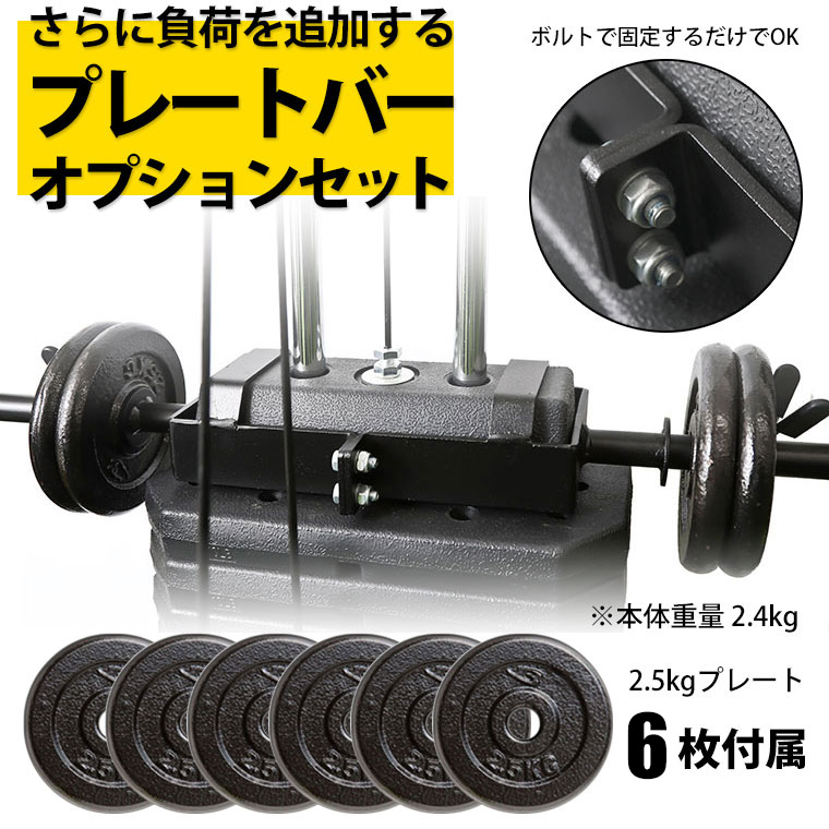 楽天市場】ホームジムDX プレートバーオプション (プレートセット)と