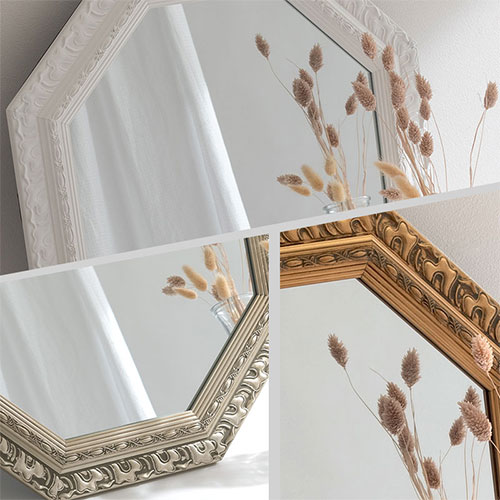 楽天市場】【今だけこの価格！3/11 9:59迄】 八角形 鏡 玄関