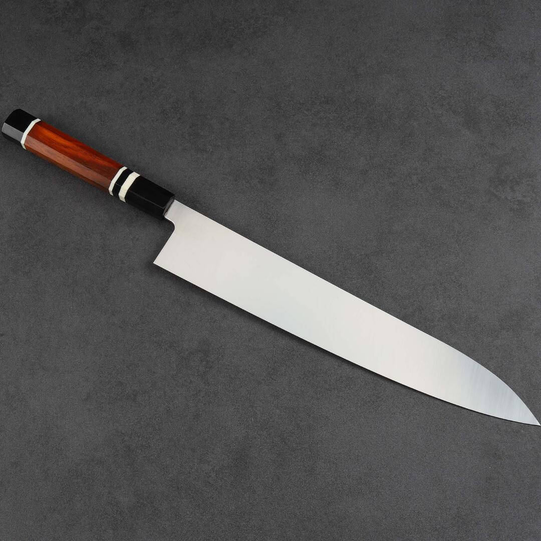 楽天市場】大型牛刀 両刃包丁 尺（刃渡り300mm）尺一（刃渡り330mm