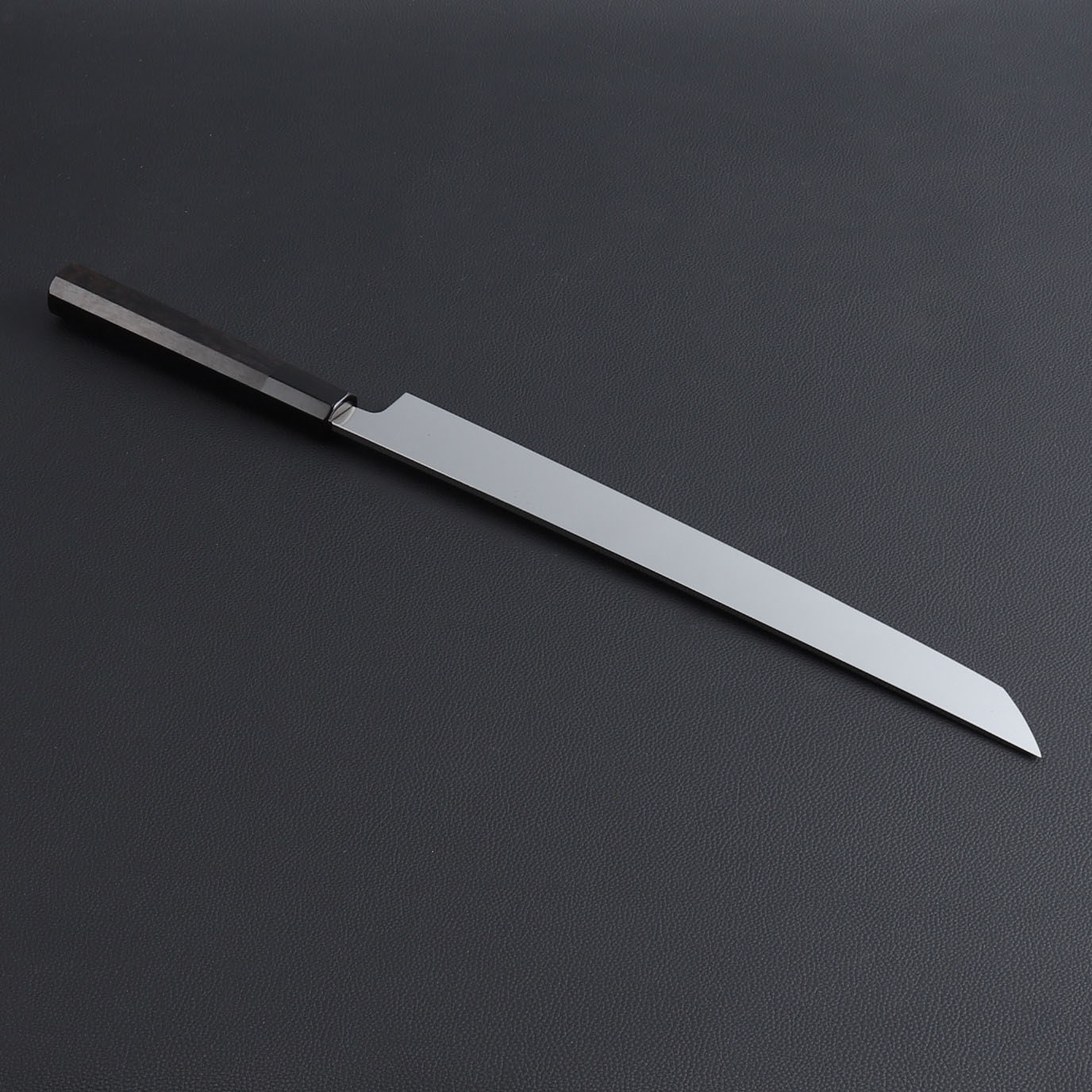 9909 切付柳刃包丁 尺 刺身包丁 刃は究極の切れ味 黒檀黒水牛白三本巻