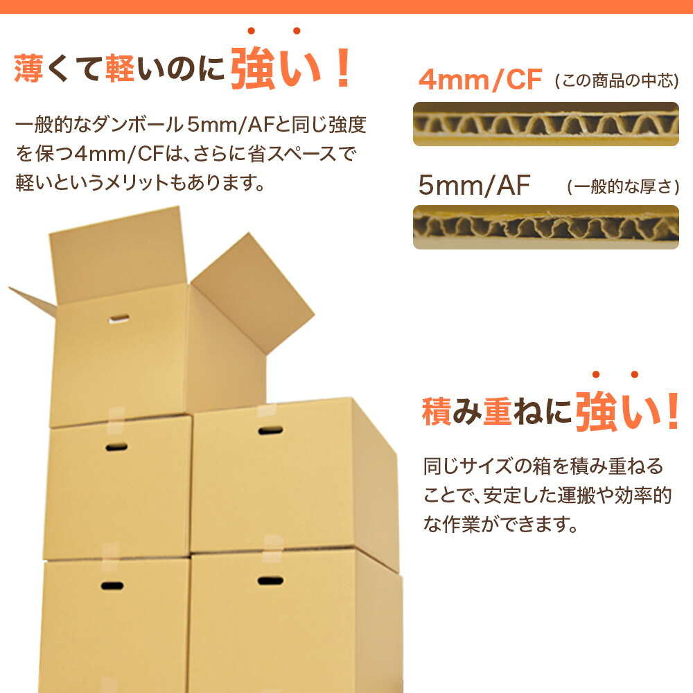 楽天市場】ダンボール 段ボール 宅配 140サイズ 取っ手穴付 (53×38