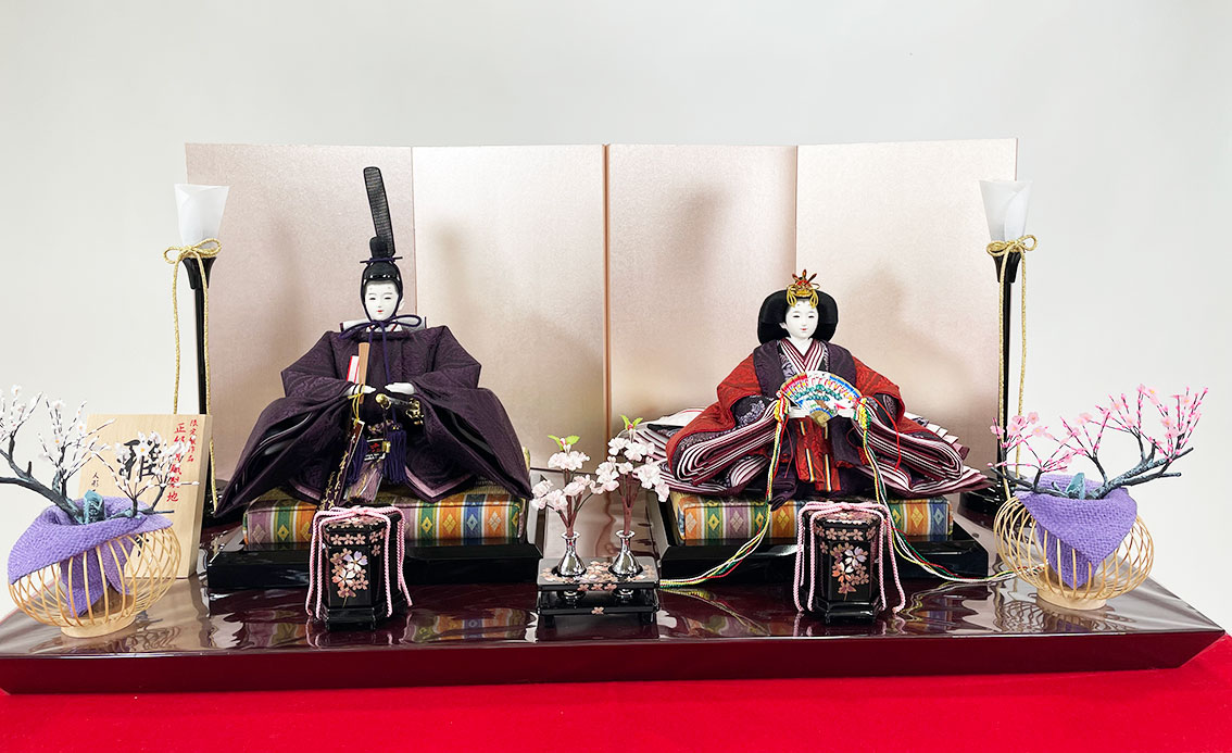 楽天市場】雛人形 雅舞 【193048】親王飾り 正絹泥染 人形工房道翠