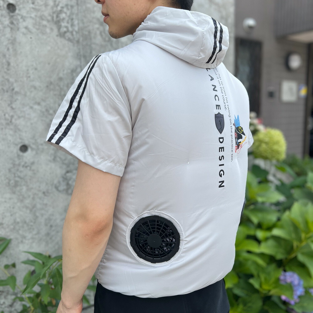 楽天市場】a34 空調シャツ ファン付き スカルGOLF M〜4L 扇風機【夏