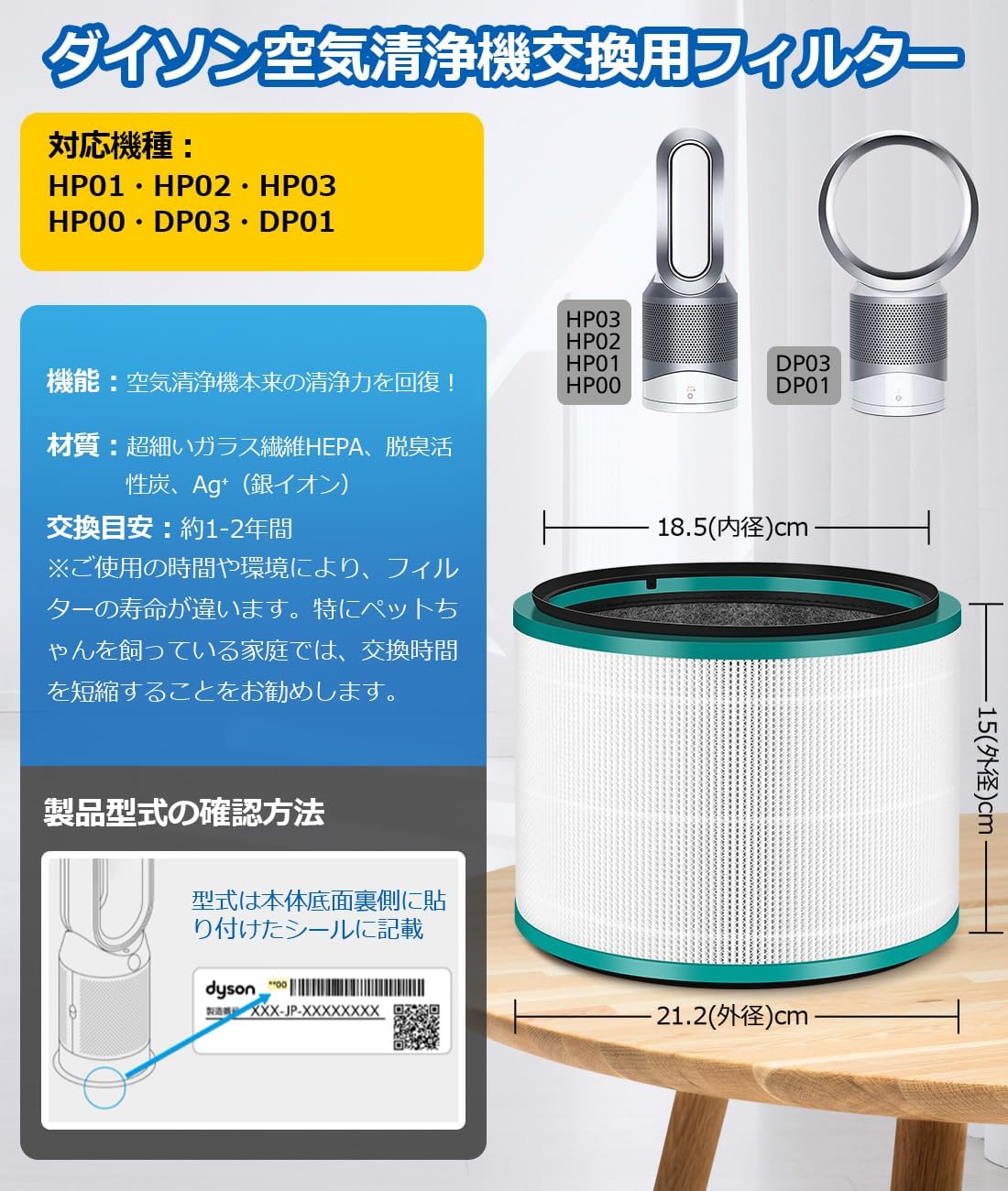 楽天市場】【楽天1位】 ダイソン空気清浄機フィルター HP03 HP02 HP01