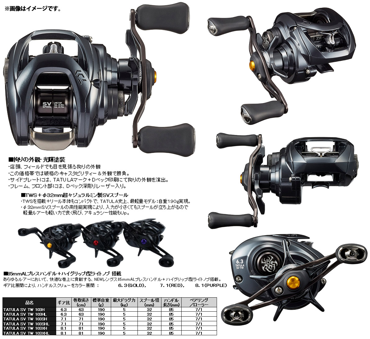 楽天市場】【在庫限定特価】ダイワ 20 タトゥーラ SV TW 103H (右