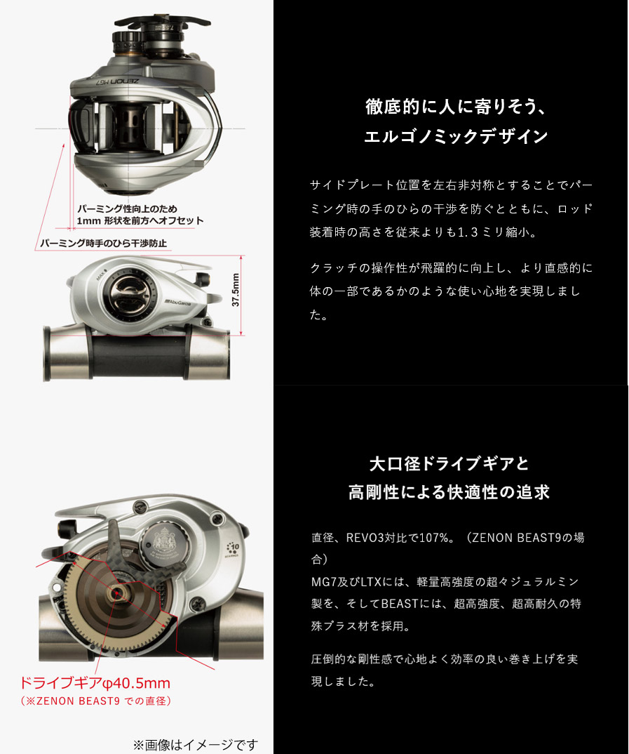 楽天市場】○アブガルシア Abu ZENON ゼノン ビースト9-L (左ハンドル