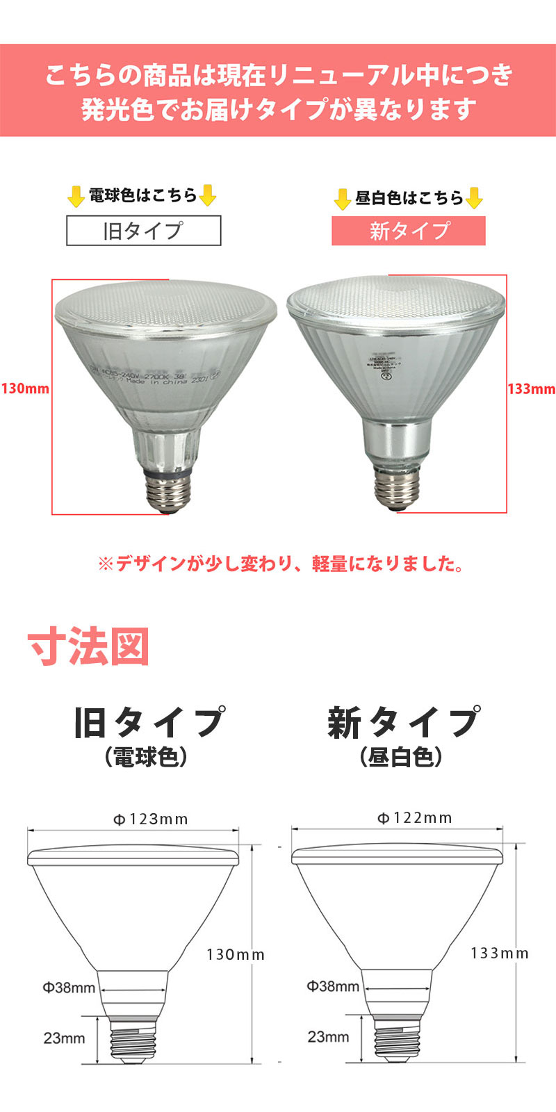 楽天市場】4個セット LED スポットライト 電球 E26 ハロゲン 150W 相当