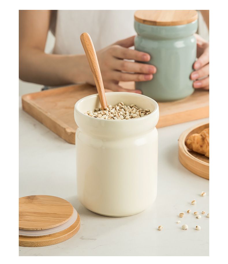 楽天市場】キャニスター 保存容器 気密缶 陶器 北欧風 珈琲 700ml