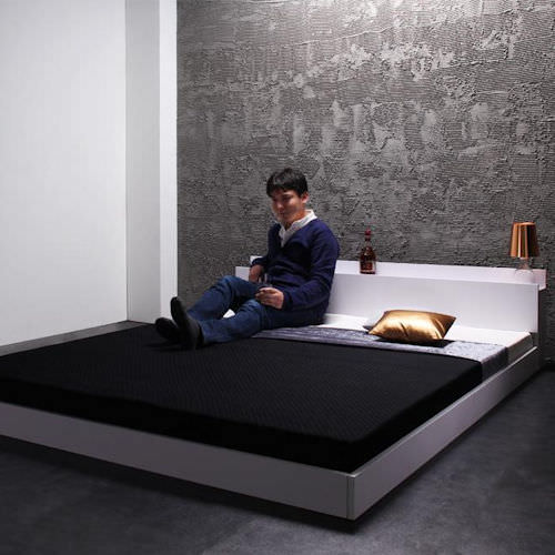 楽天市場】シングルベッド ワンルーム かっこいい ロー ベット