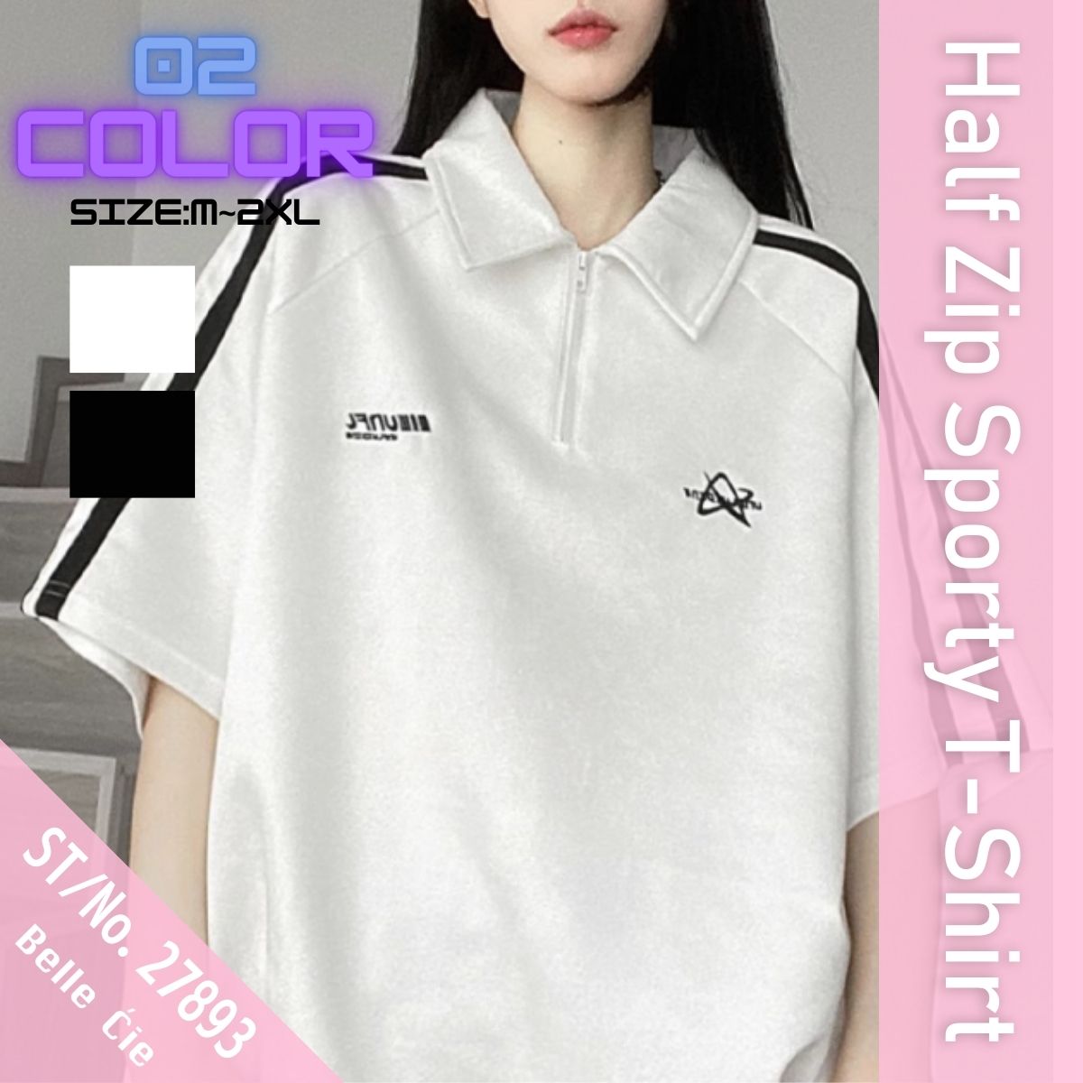 楽天市場】【スーパーSALE！現在ポイント5倍】 ハーフジップ Tシャツ