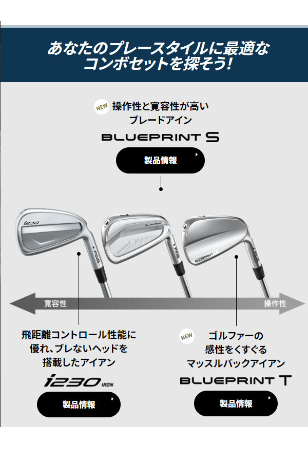 楽天市場】♪【24年モデル】ピン ブループリントS アイアン5本セット