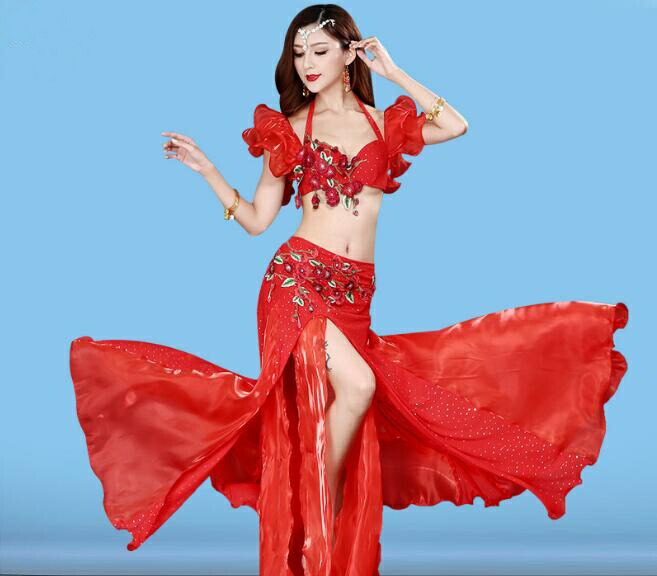 楽天市場】大人ベリーダンス衣装三点セット 上下衣装セット＋スカーフ