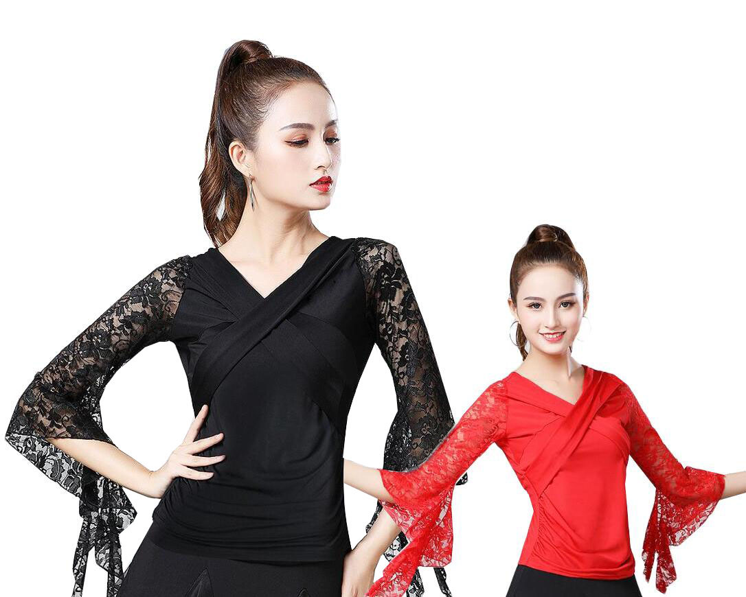 楽天市場】レディースダンス衣装 ブラウス トップス ラパ七分袖T