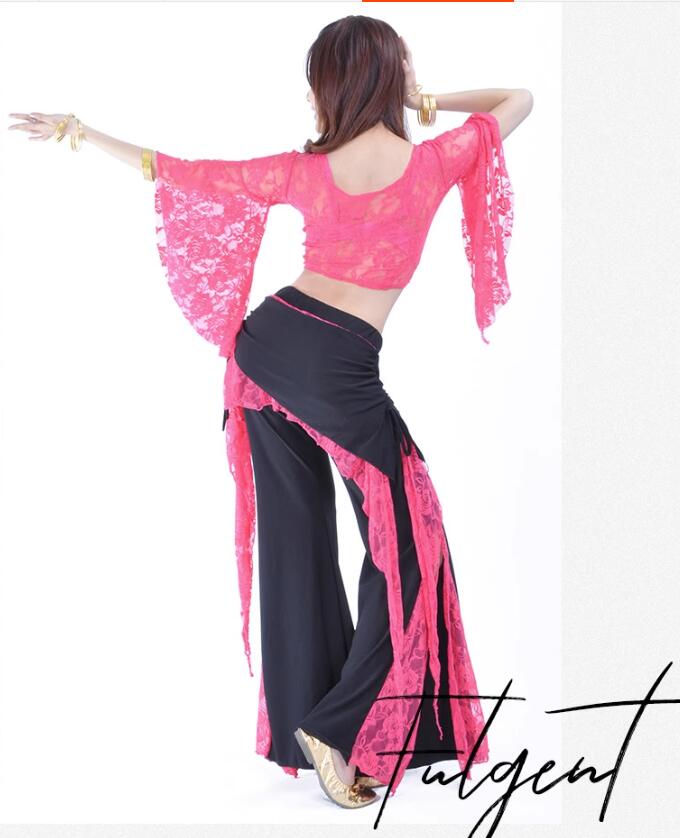 楽天市場】ベリーダンス衣装 カラフル11色 総レース 前開き 袖フリル