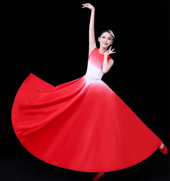 楽天市場】モダンドレス ロング丈 ワンピース グラデーション 大き裾