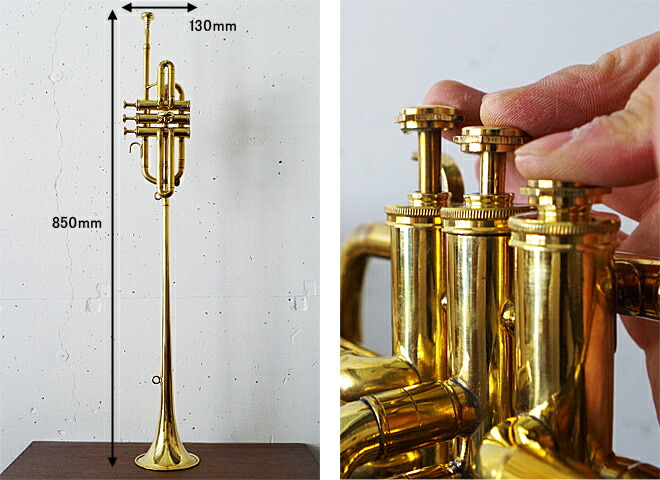 楽天市場】【真鍮 オブジェ 置物 楽器 オーナメント トランペット