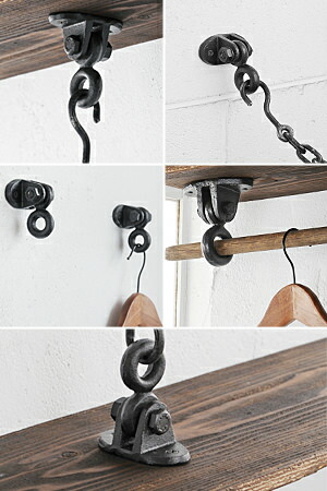 楽天市場】【インダストリアル アイアン ウォール フック ハンギング
