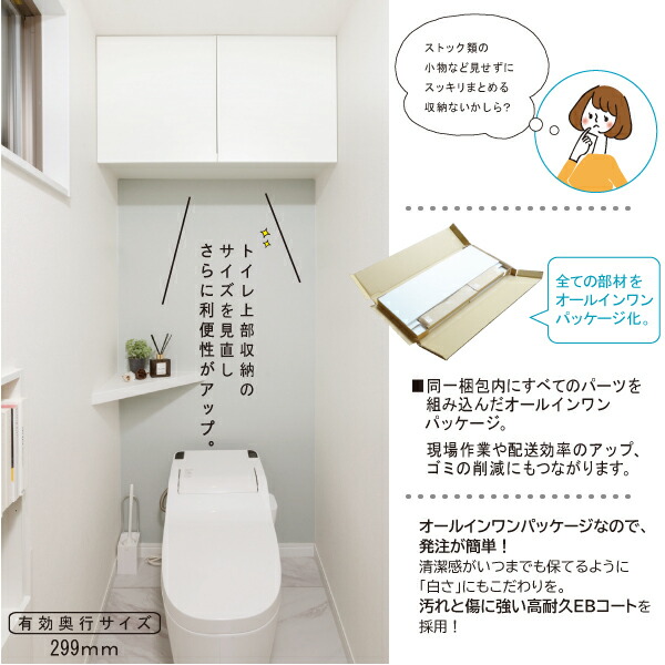 楽天市場】【全品対象200円OFFクーポン】トイレ上部収納 TJHD-CW-A