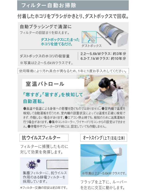 楽天市場】[S405ATCP-W] CXシリーズ ダイキン ルームエアコン 室内機