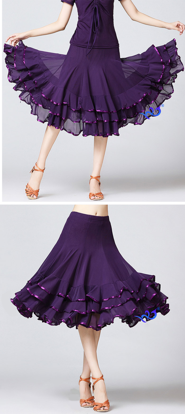楽天市場】社交ダンス スカート フリルスカート 社交ダンス 衣装