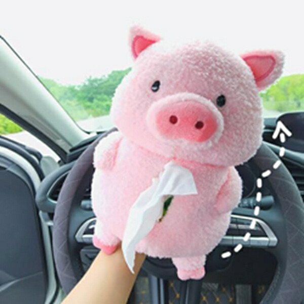 楽天市場】ブタ 車 ティッシュケース 吊り下げ ティッシュカバー 車