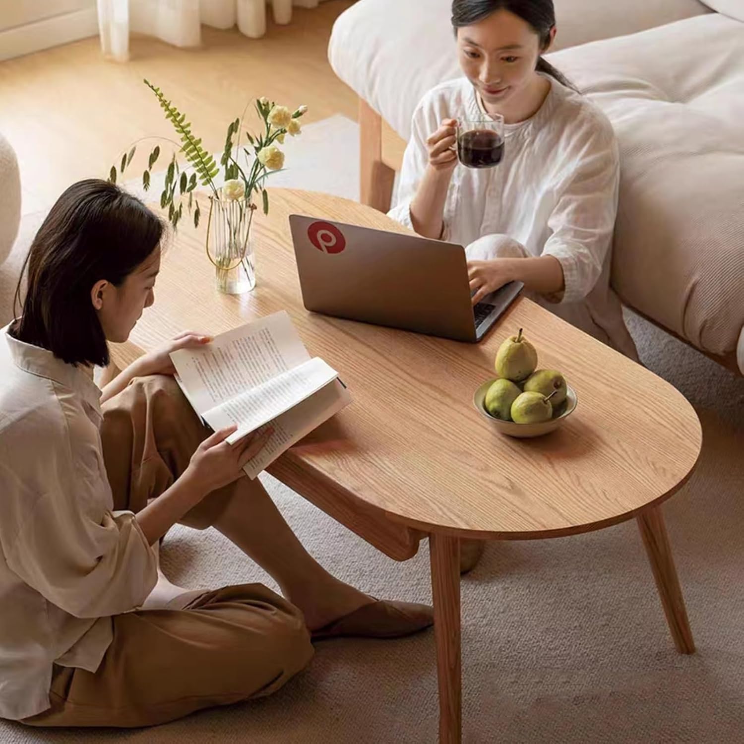 楽天市場】木製ローテーブル センターテーブル、引き出し2つ付き