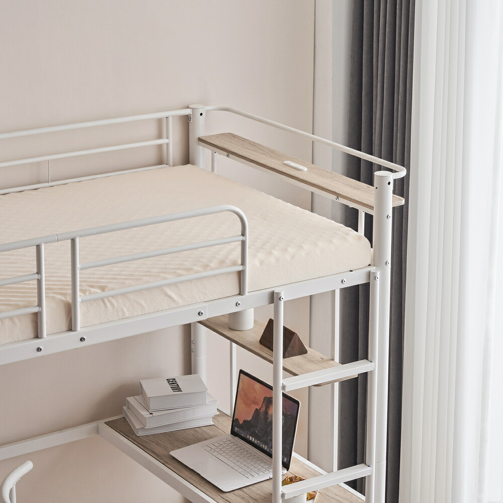 楽天市場】ロフトベッド 高さ170cm パイプベッド シングル ロフト