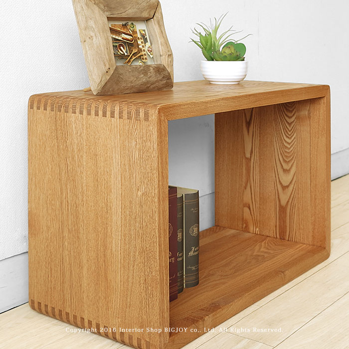 楽天市場】【60ボックス（中）/ライト色】 タモ無垢材 オープンラック