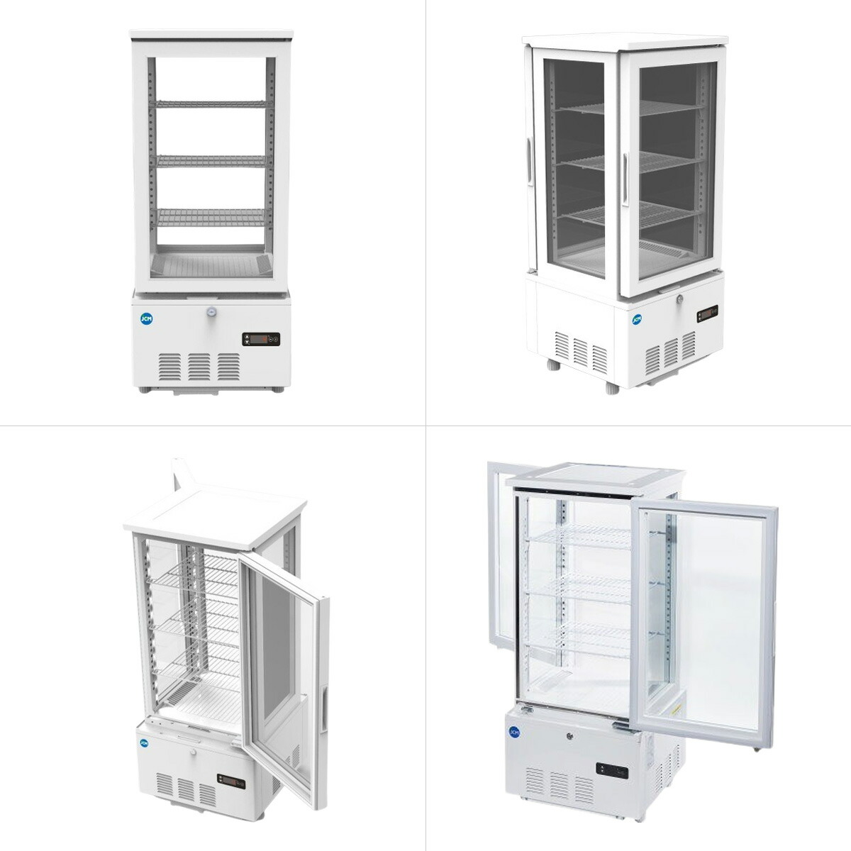 楽天市場】JCM 4面ガラス 冷蔵ショーケース （両面扉） JCMS-83W 業務