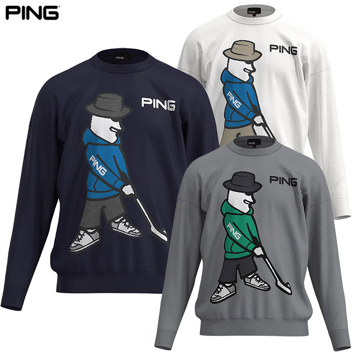 楽天市場】ピン PING Mr.PINGジャガードクルーネックニットプル