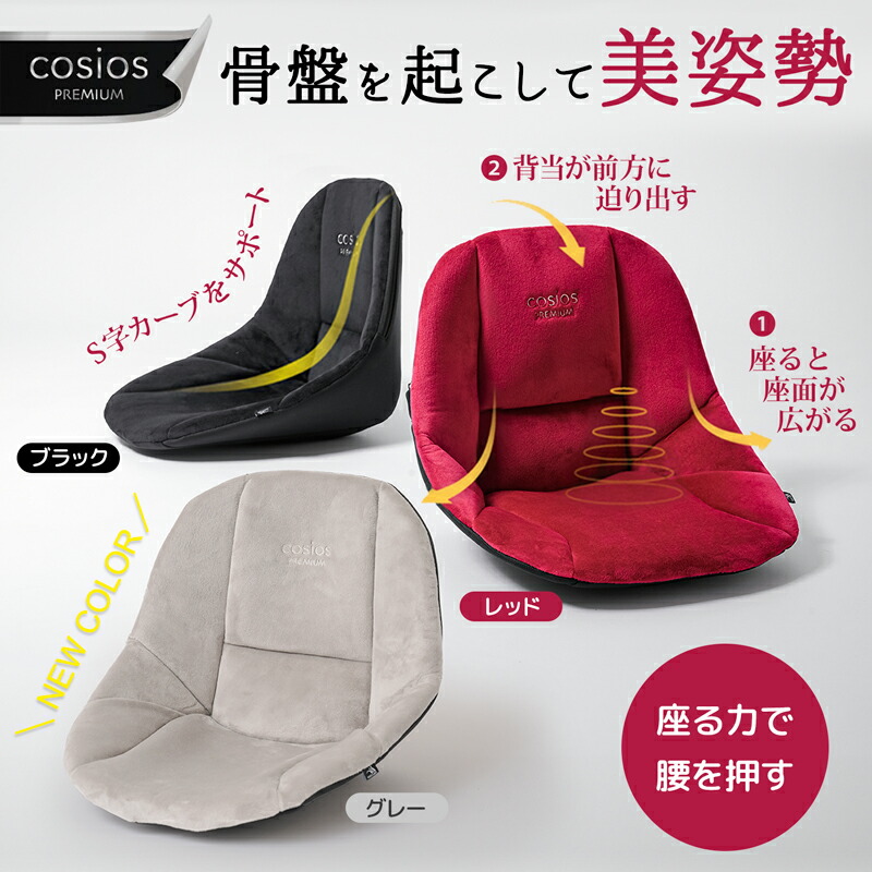楽天市場】コシオスプレミアム 椅子 座る力で腰を押す 姿勢矯正