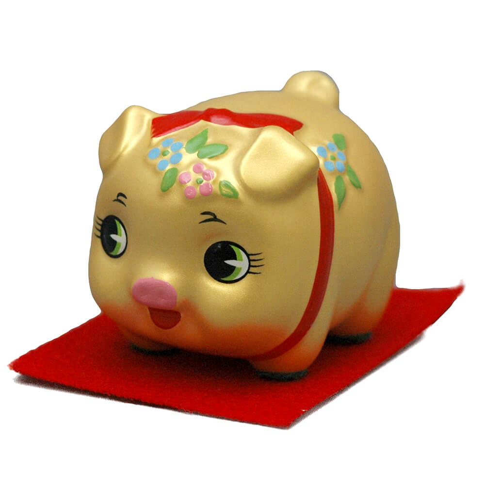 楽天市場】金の豚 縁起物 招財 金運 置物 ブタ/ 金豚ちゃん パール金