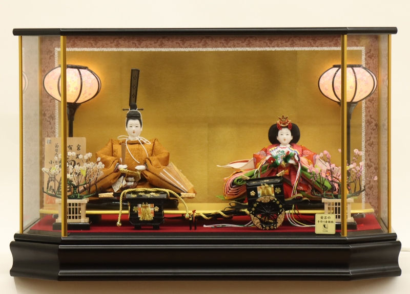 楽天市場】雛人形 ケース飾り 紗奈 小出松寿 十一番 親王 黄櫨染 平安