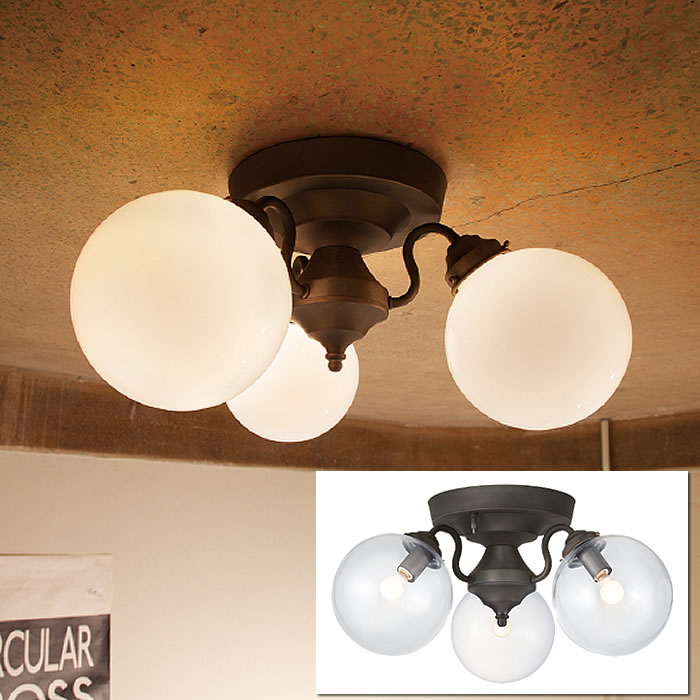 楽天市場】シーリングライト レトロ 照明 シーリング LED対応 ライト 3
