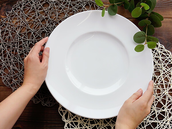 楽天市場】洋食器 リム付き特大皿 30cm カネスズ kanesuzu マジェスタ